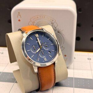 Fossil Men's FS5384 Neutra Chronograph Silver Stainless Steel Watch 44mm